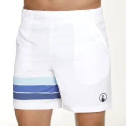 Ocean Block Stripe Smash Shorts Herren - Weiß, Blau -BIDI BADU Verkäufe 00178000 12