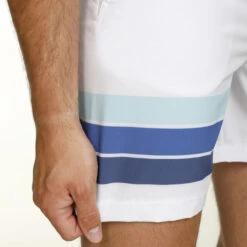 Ocean Block Stripe Smash Shorts Herren - Weiß, Blau -BIDI BADU Verkäufe 00178000 17