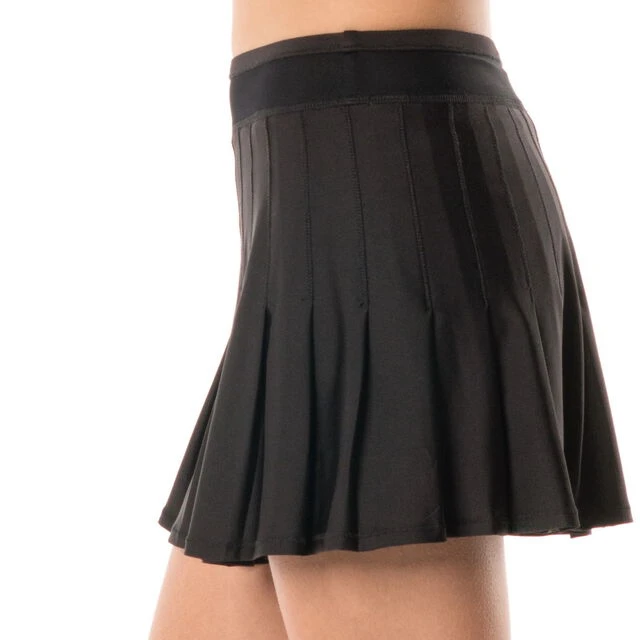 Long Retro Pleated Rock Damen - Schwarz 6 Long Retro Pleated Rock Damen - Schwarz – Bild 4