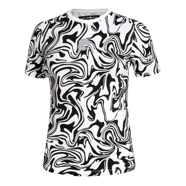 Hydrogen Tech Chrome T-Shirt Damen - Weiß, Schwarz 3 Hydrogen Tech Chrome T-Shirt Damen - Weiß, Schwarz