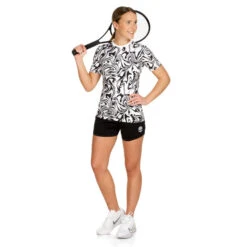 Hydrogen Tech Chrome T-Shirt Damen - Weiß, Schwarz 13 Hydrogen Tech Chrome T-Shirt Damen - Weiß, Schwarz -BIDI BADU Verkäufe 00749000 0 3