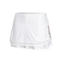 Royale Stripe Ruche Rock Damen - Weiß