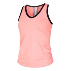 Olympian V-Neck Tank-Top Damen - Apricot, Schwarz
