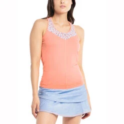 Blossom Tie Back Tank-Top Damen - Apricot, Mehrfarbig -BIDI BADU Verkäufe 01352000 13