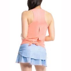 Blossom Tie Back Tank-Top Damen - Apricot, Mehrfarbig -BIDI BADU Verkäufe 01352000 14
