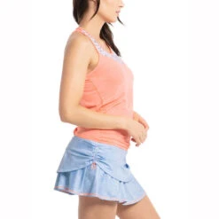 Blossom Tie Back Tank-Top Damen - Apricot, Mehrfarbig -BIDI BADU Verkäufe 01352000 15