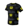 Wilson All Over Logo Tech T-Shirt Jungen - Schwarz, Mehrfarbig