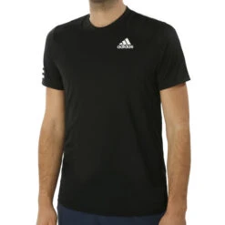 ADIDAS Club 3 Stripes T-Shirt Herren - Schwarz, Weiß