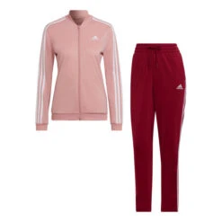 ADIDAS 3 Stripes Trainingsanzug Damen - Rosa, Rot