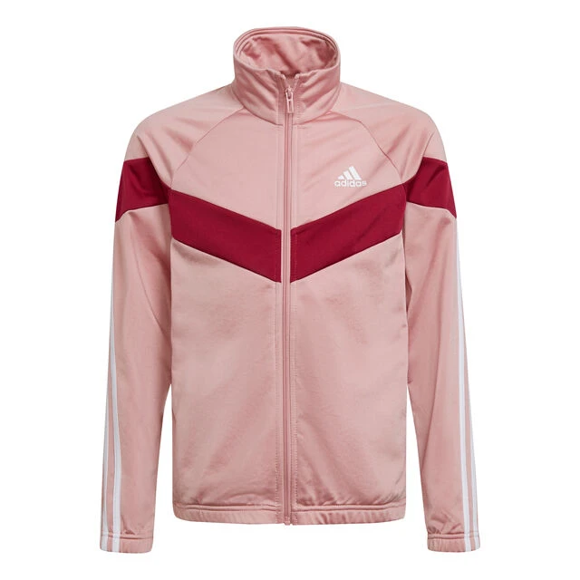 ADIDAS 3 Stripes Color Block Trainingsanzug Mädchen - Rosa, Dunkelrot 4 ADIDAS 3 Stripes Color Block Trainingsanzug Mädchen - Rosa, Dunkelrot – Bild 2