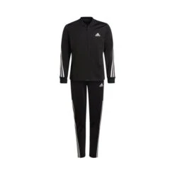 ADIDAS 3 Stripes Polyester Trainingsanzug Mädchen - Schwarz, Weiß