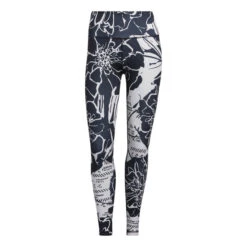 ADIDAS Optime Flower 7/8 Tight Damen - Schwarz, Weiß