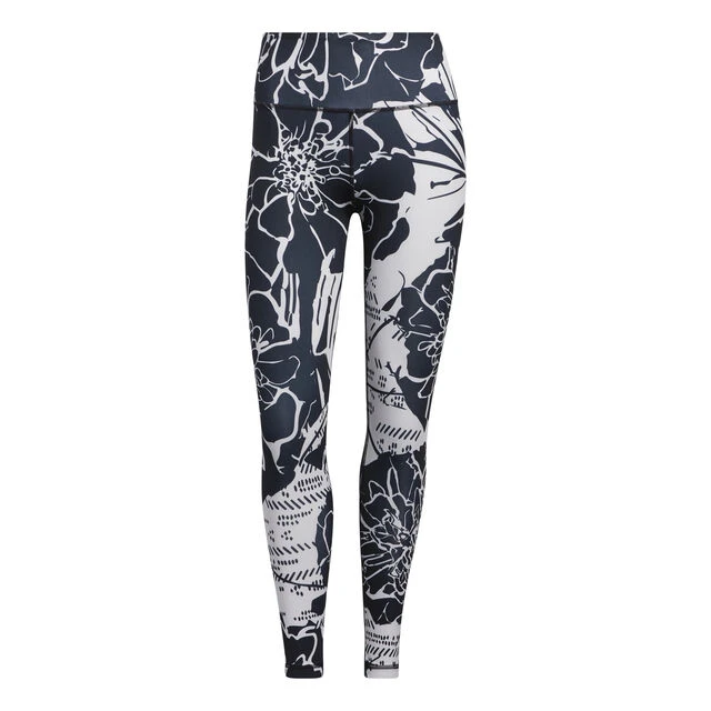 ADIDAS Optime Flower 7/8 Tight Damen - Schwarz, Weiß 3 ADIDAS Optime Flower 7/8 Tight Damen - Schwarz, Weiß