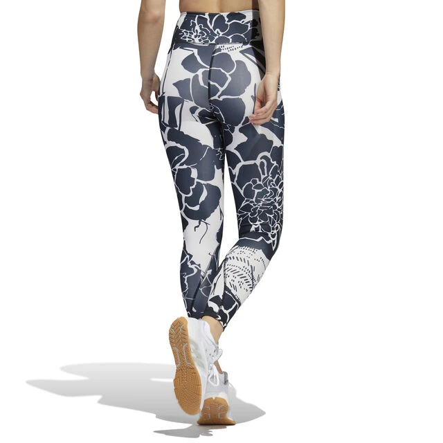 ADIDAS Optime Flower 7/8 Tight Damen - Schwarz, Weiß 5 ADIDAS Optime Flower 7/8 Tight Damen - Schwarz, Weiß – Bild 3