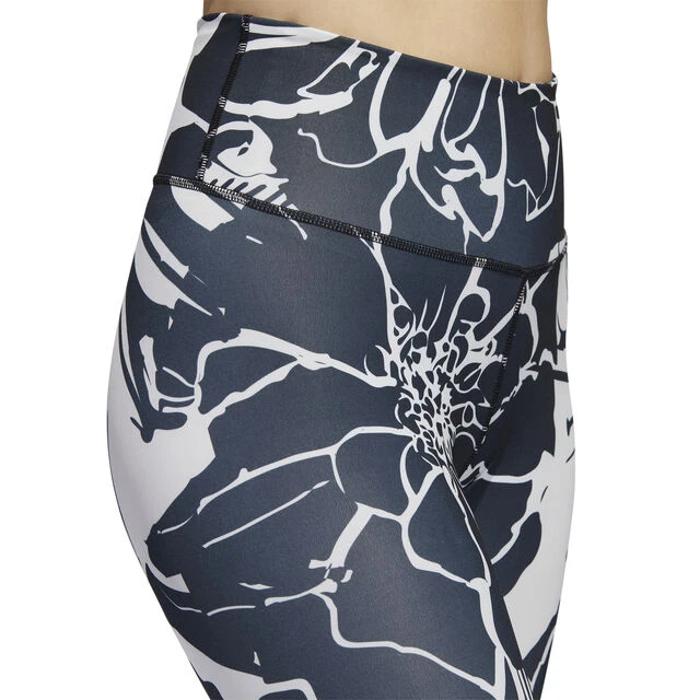 ADIDAS Optime Flower 7/8 Tight Damen - Schwarz, Weiß 6 ADIDAS Optime Flower 7/8 Tight Damen - Schwarz, Weiß – Bild 4