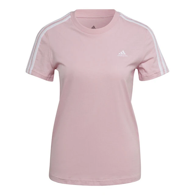 ADIDAS 3 Stripes T-Shirt Damen - Rosa 3 ADIDAS 3 Stripes T-Shirt Damen - Rosa