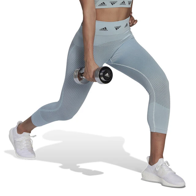 ADIDAS Aeroknit Branded 7/8 Tight Damen - Blau 4 ADIDAS Aeroknit Branded 7/8 Tight Damen - Blau – Bild 2