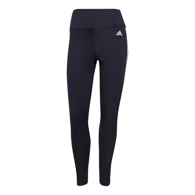 ADIDAS Designed To Move High-Rise 3-Stripes 7/8 Sport Tight Damen - Blau, Weiß 3 ADIDAS Designed To Move High-Rise 3-Stripes 7/8 Sport Tight Damen - Blau, Weiß
