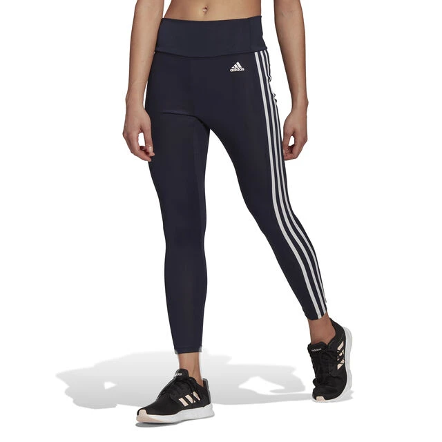 ADIDAS Designed To Move High-Rise 3-Stripes 7/8 Sport Tight Damen - Blau, Weiß 4 ADIDAS Designed To Move High-Rise 3-Stripes 7/8 Sport Tight Damen - Blau, Weiß – Bild 2
