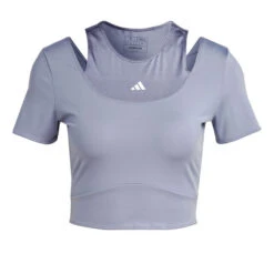 ADIDAS Training HIIT AEROREADY Crop Training T-Shirt Damen - Grau