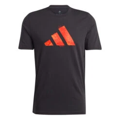 ADIDAS T-Shirt Herren - Schwarz, Rot