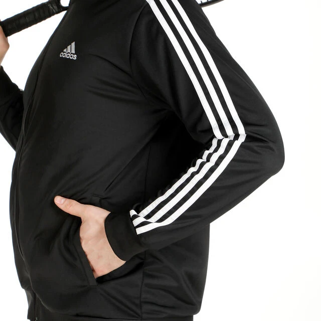 ADIDAS Sportswear Basic 3-Stripes Tricot Trainingsanzug Herren - Schwarz, Weiß 9 ADIDAS Sportswear Basic 3-Stripes Tricot Trainingsanzug Herren - Schwarz, Weiß – Bild 7