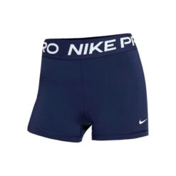 Nike Pro 3in Shorts Damen - Dunkelblau, Weiß