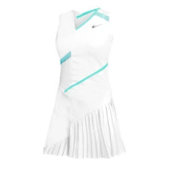 Nike Court Dri-Fit Kleid Damen - Weiß, Türkis