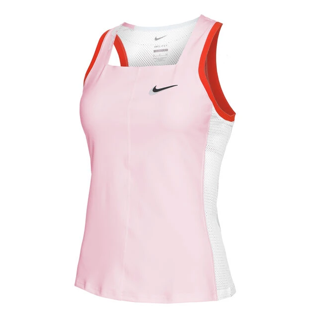 Nike Court Dri-Fit Slam Tank-Top Damen - Rosa, Weiß 3 Nike Court Dri-Fit Slam Tank-Top Damen - Rosa, Weiß