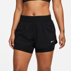 Nike Dri-Fit One MR 3in 2in1 Shorts Damen - Schwarz