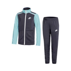 Nike Big Kids Trainingsanzug Jungen - Dunkelgrau, Hellblau